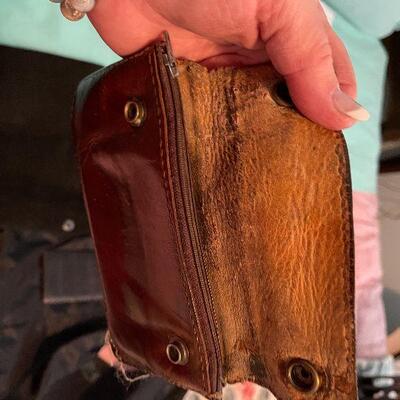 B15: Neil Martin Suede Vest and 2 Vintage Leather Wallets