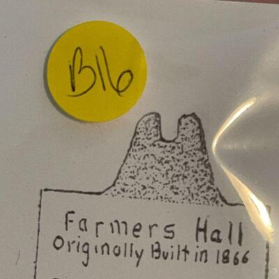 B16: Signed Print of Farmer's Hall in Mt. Laurel Township