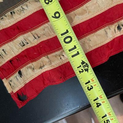 B17: Vintage and Well Worn US Flag 12"x16"