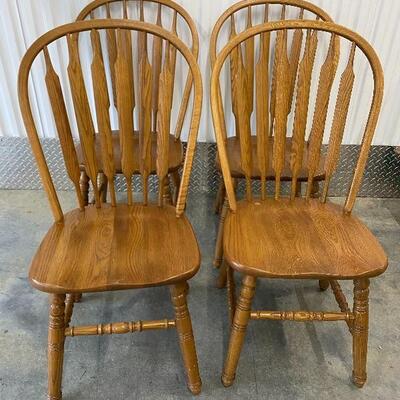 #1 - Six Spindle Back Dining Chairs