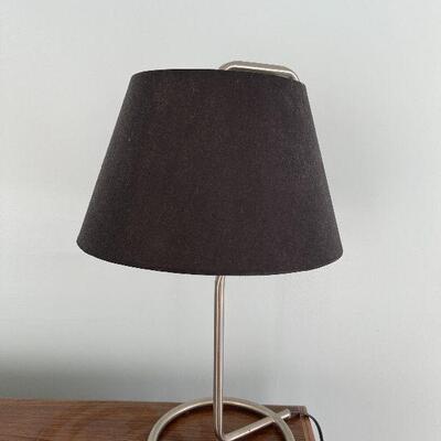 L1: Chrome with Black Shade Desk Lamp
