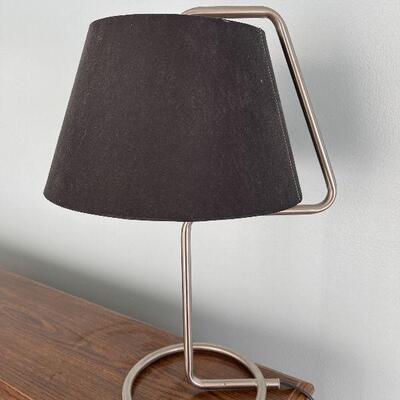 L1: Chrome with Black Shade Desk Lamp