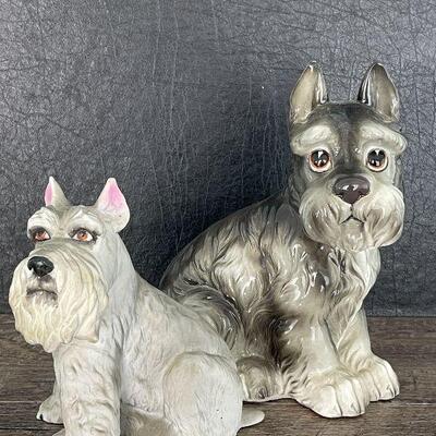 L8: Pair of 1940's Schnauzer Figurines