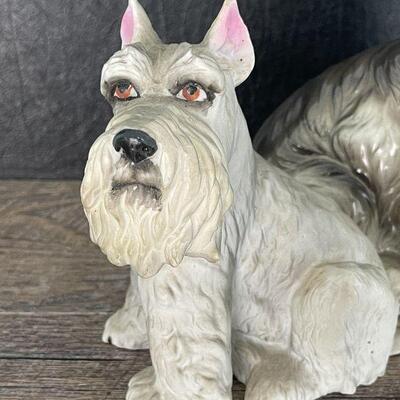 L8: Pair of 1940's Schnauzer Figurines