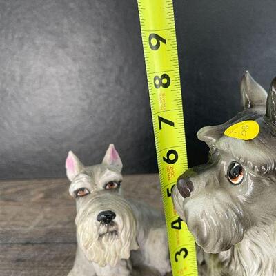L8: Pair of 1940's Schnauzer Figurines