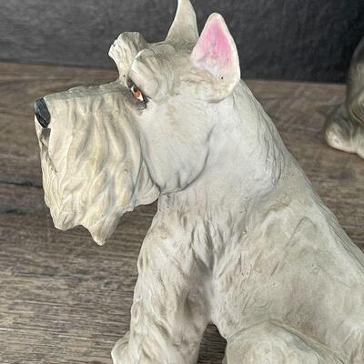 L8: Pair of 1940's Schnauzer Figurines