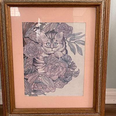 A4: Cat Print Framed