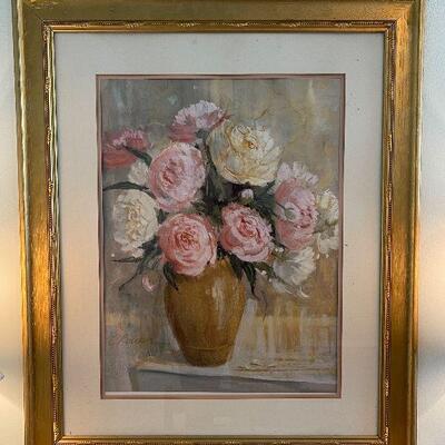 A10: Large Framed Print of Peonies