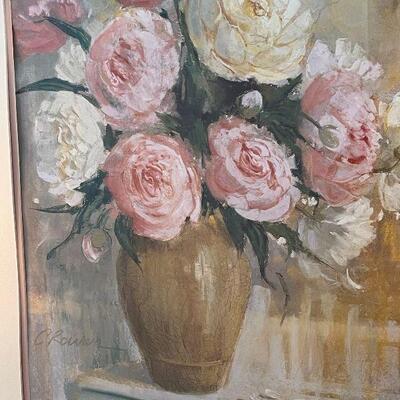 A10: Large Framed Print of Peonies