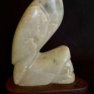Signed Sunzo Native American Stone Sculpture Falcon