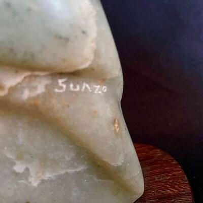 Signed Sunzo Native American Stone Sculpture Falcon