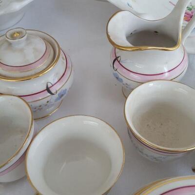 Large Lot China Bowls Tea pot Cups Saucers Plates