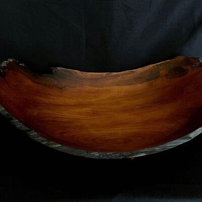 New Zealand Made Hand Crafted Wooden Art Bowl Live Edge