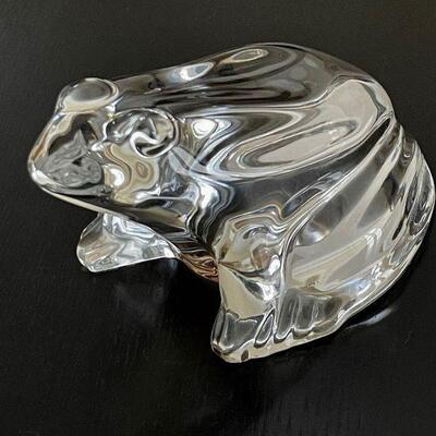 Baccarat Crystal Art Glass Frog Figurine 