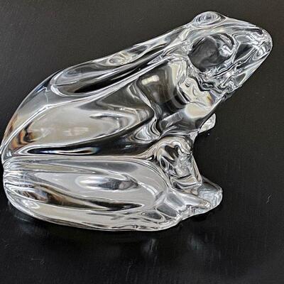 Baccarat Crystal Art Glass Frog Figurine 
