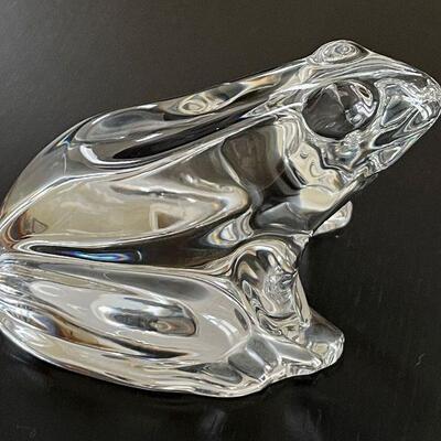 Baccarat Crystal Art Glass Frog Figurine 