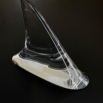 Baccarat Clear Glass Crystal Shark Fin