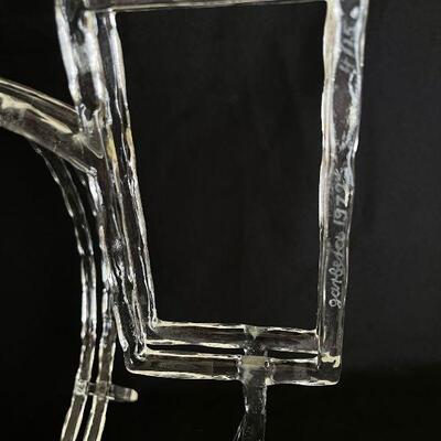 Mid Century Modern Ltd. Ed. Art Glass Sculpture Signed