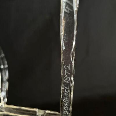 Mid Century Modern Ltd. Ed. Art Glass Sculpture Signed
