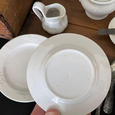 Antique 19th C. English Ironstone Childs Tea Set