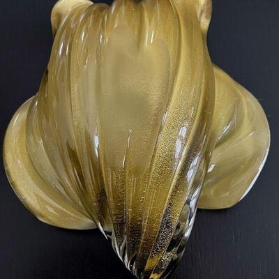 Murano Vintage Alfredo Barbini Glass Shell Dish