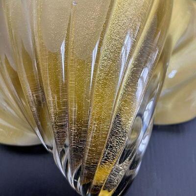 Murano Vintage Alfredo Barbini Glass Shell Dish