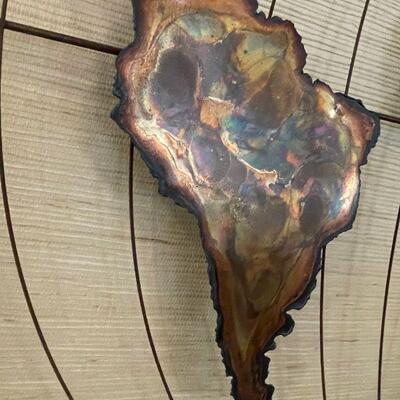 C Jere Style Mid Century Modern World Map Sculpture
