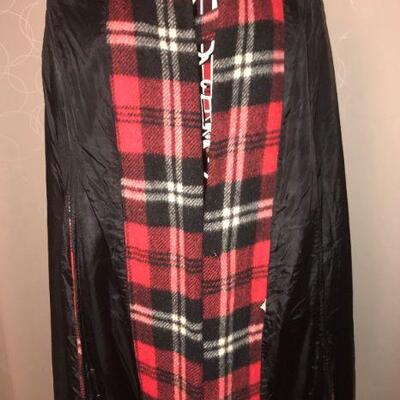 1970s  Cape Wool  Red Plaid  One Size Fits Most