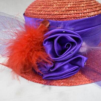3 Hats: Red, Black Sparkly, & Red/Purple