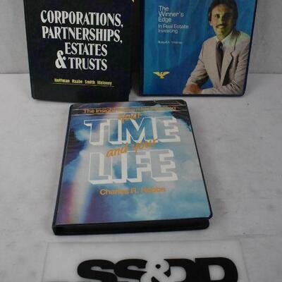 3 pc Books & Cassette Tapes Corporations, Salesmanship, Planning Time