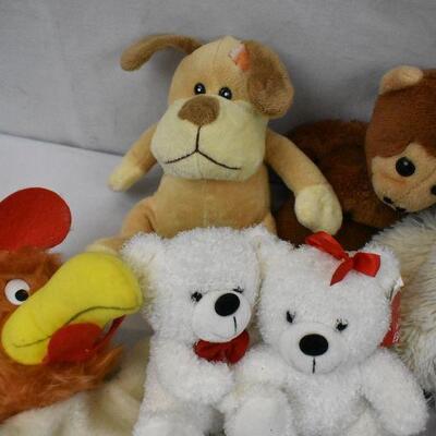 9 pc Stuffed Animal Toys Lot