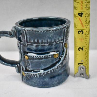 Ceramic Coffee Mug, Looks Like Blue Jeans