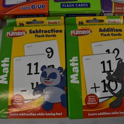 6 pc Educational Flash Cards