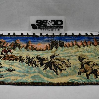 Wall Tapestry Dog Sledding Dogs in Snow