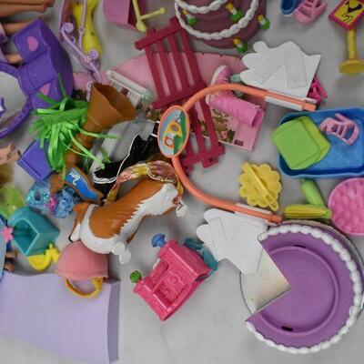 6 Barbie Dolls & Misc Accessory Toys