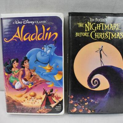 2 Kids Movies on VHS: Aladdin & The Nightmare Before Christmas