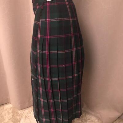 Rally Klad Vintage Wool Wraparound Skirt Scotland