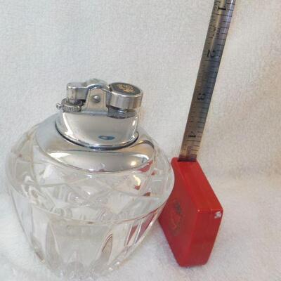 Lead Cut Glass lighter. 