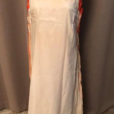 Unique - 1960s - Hand Painted Abstract - Made in Greece - Maxi Dress / Event Gown 