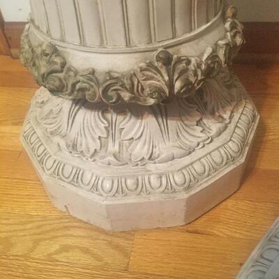 Matching Pair of Vintage Plaster and Resin Large Pedestals. LOT 15 