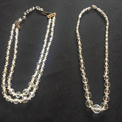 Vintage Glass Bead Necklace Set with Two 15â€ Strands. LOT 18