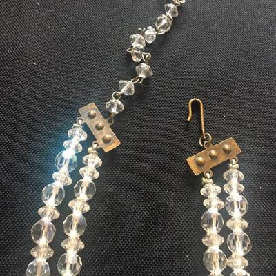 Vintage Glass Bead Necklace Set with Two 15â€ Strands. LOT 18