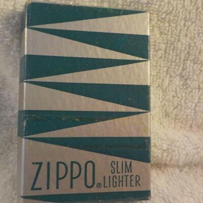 ' Vintage Zippo Slim Lighter"..
