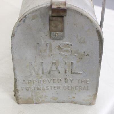 Lot 2 Vintage Galvanized Metal US Mailbox