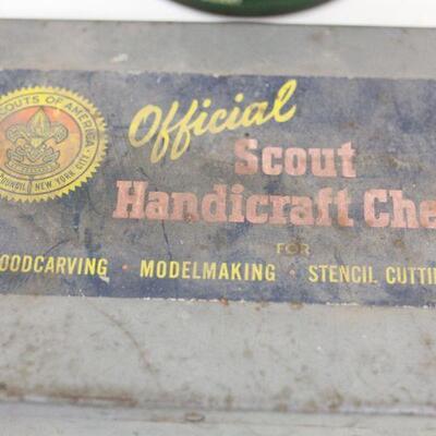 Lot 11 Official Boy Scouts Box, Old Cans