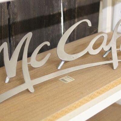 Lot 18 McCafe Stainless Steel Sign