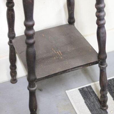 Lot 22 Antique Wood Side Table 16x16x29