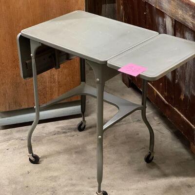Lot 38 Vintage Metal Typewriter Grey Desk/Cart