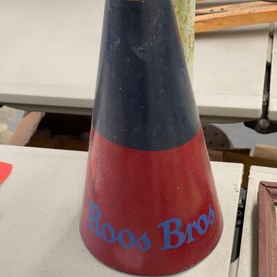 Lot 49 Vintage College 'Roos Bros' Megaphone Advertising