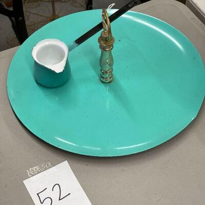 Lot 52 Vintage Teal Serving Accessories 